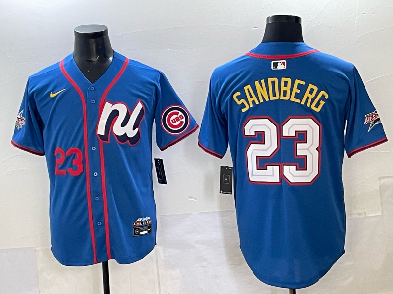 Men Chicago Cubs #23 Sandberg blue Nike MLB All Star 2025 Jersey 03